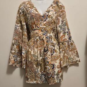 Paisley Mini Mini Dress - Multicolor